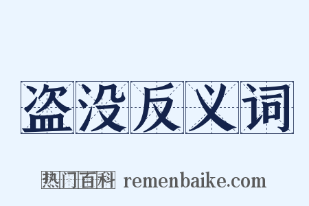 盗没反义词是什么意思的图片